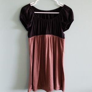 Black and Tan babydoll top
